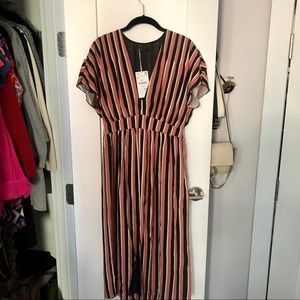 Zara Striped Midi Dress
